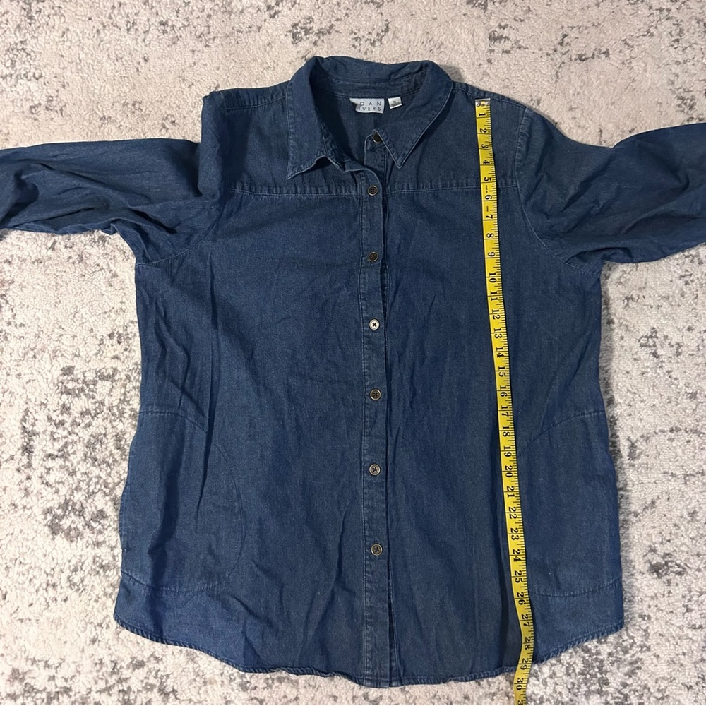 Joan Rivers Classic Blue Denim
BoyFriend Shirt 100% Cotton Sz XL - Picture 6 of 6